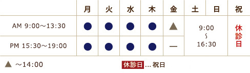 診療スケジュール